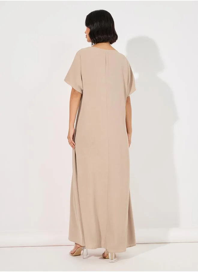Styli Pleat Front Detail Under Abaya Dress