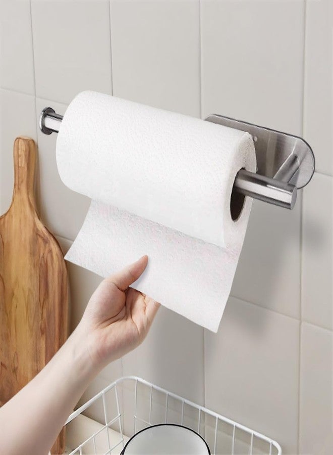 BBstore Stainless Steel Paper Towel Holder, Bulk- Self-Adhesive Under Cabinet, Available in Adhesive and Screws - Image 3