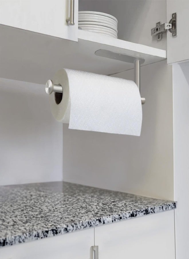 BBstore Stainless Steel Paper Towel Holder, Bulk- Self-Adhesive Under Cabinet, Available in Adhesive and Screws - Image 4