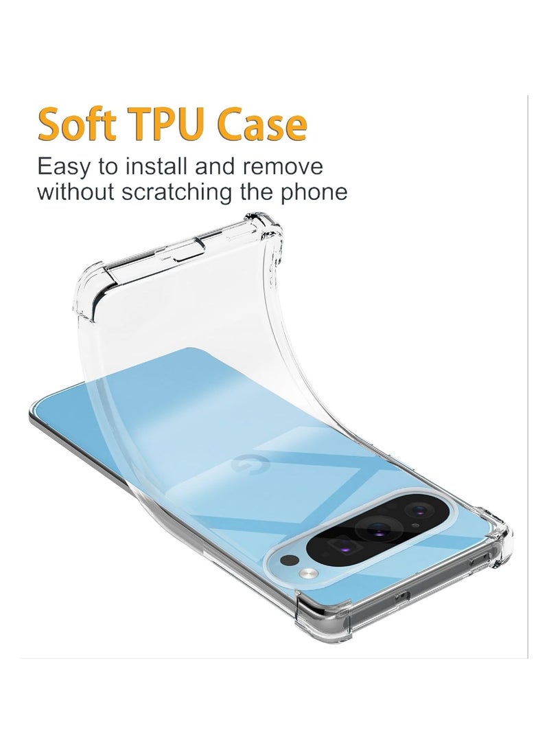 Case for Google Pixel 9 Crystal Clear TPU Bumper cover Shockproof Protective Cover with Best Camera Protection Designed for Pixel 9  - Image 3