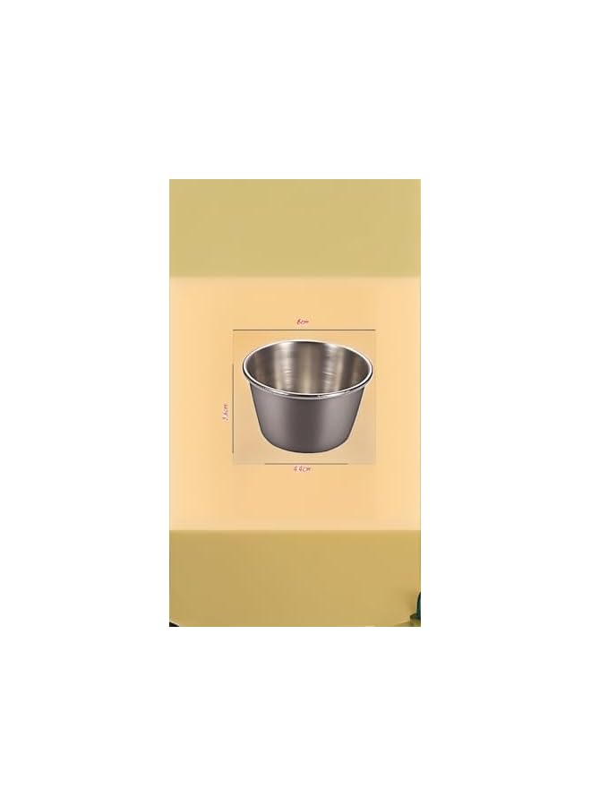 S-TOP Carbon Steel Egg Tart and Pudding Molds - Set of 10 Mini Cups for Chocolate Molten, Cupcakes, Cakes, and Cookies - Nonstick Round Bakeware Tumblers - 6 x 4.4 x 3.6 cm Size - Image 5