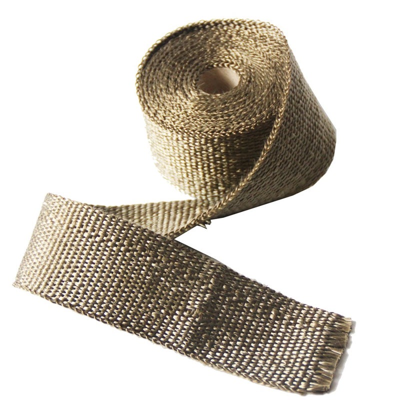 LEDAUT Heat Shield Insulation with Ties for Pipe 16' Roll Titanium Motorcycle Exhaust Tape Thermal Protection - Image 5