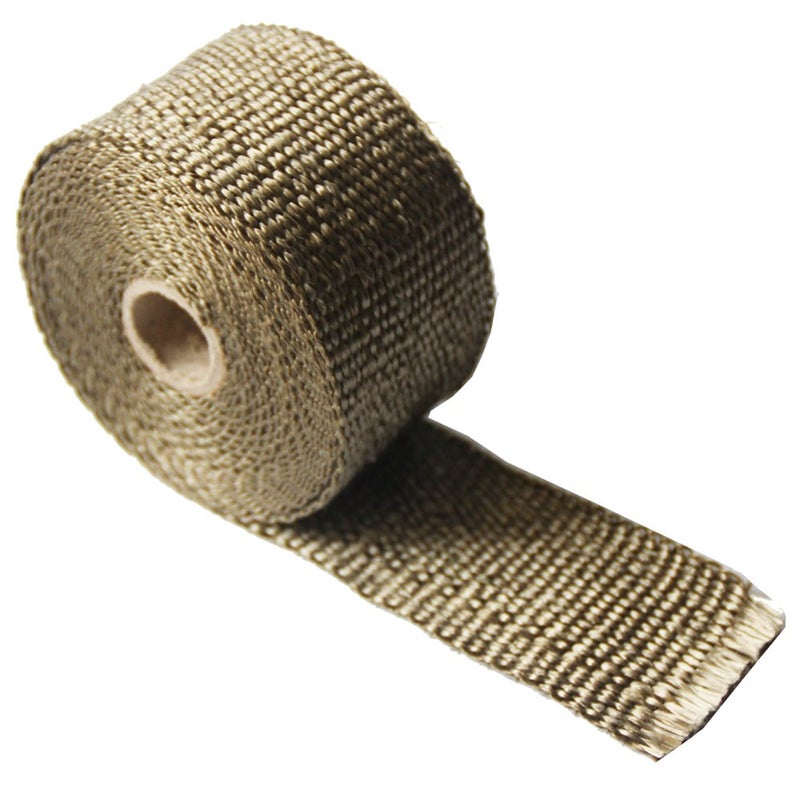 LEDAUT Heat Shield Insulation with Ties for Pipe 16' Roll Titanium Motorcycle Exhaust Tape Thermal Protection - Image 3