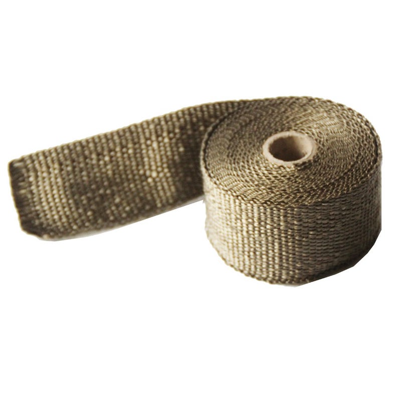 LEDAUT Heat Shield Insulation with Ties for Pipe 16' Roll Titanium Motorcycle Exhaust Tape Thermal Protection - Image 4