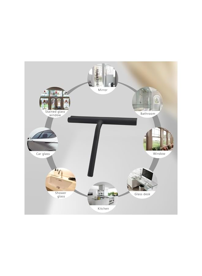 The Bros "Fogless Shower Mirror with Squeegee Set: Anti-Fog Shaving Mirror and Multi-Purpose Squeegee for Shower Glass, Doors, and Windows – Ideal for a Clear Shave and Spotless Bathroom Cleaning Fogless Showe - Image 3