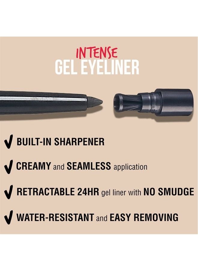 kiss new york Pro Intense Gel Eyeliner with Built-in Sharpener, Waterproof, Smudge-proof, Long Lasting Gel Eyeliner Pencil (Black)  - Image 4