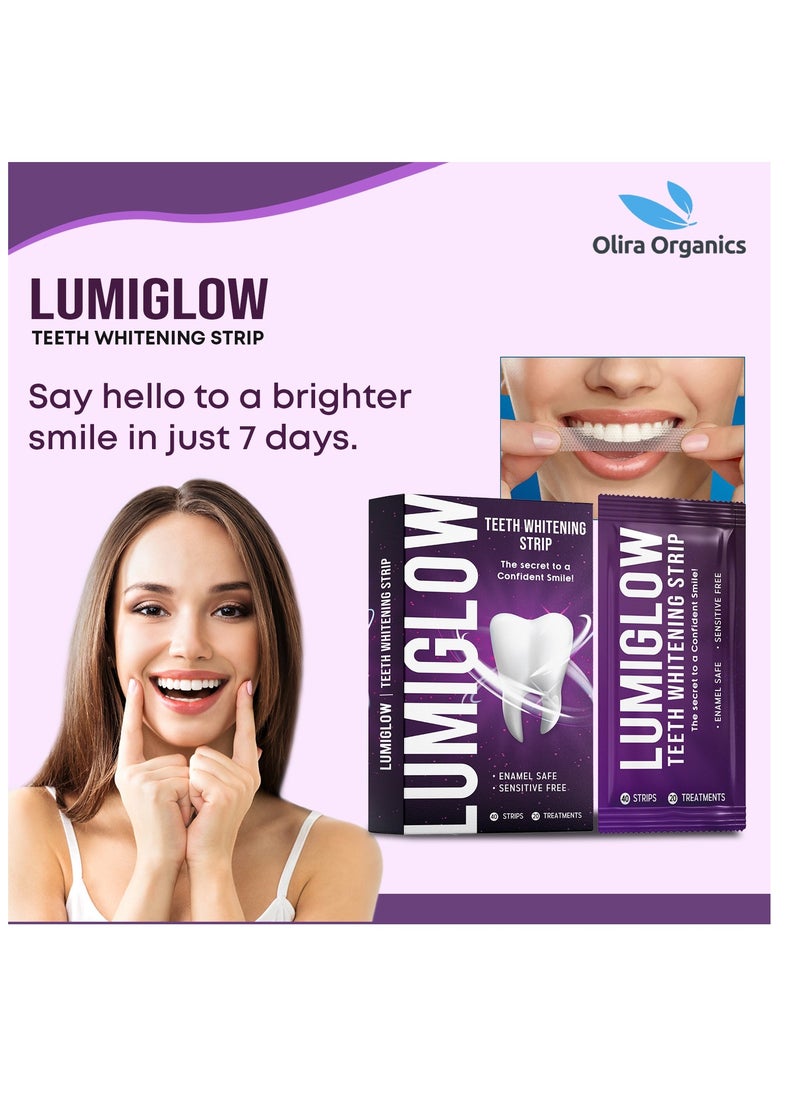 LUMIGLOW - Teeth Whitening 40 Strips | Pack of 2 - Image 1