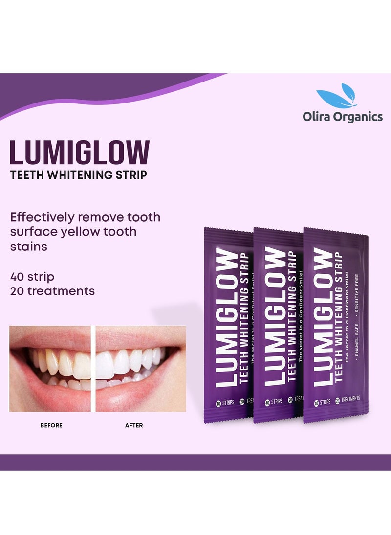 LUMIGLOW - Teeth Whitening 40 Strips | Pack of 2 - Image 1