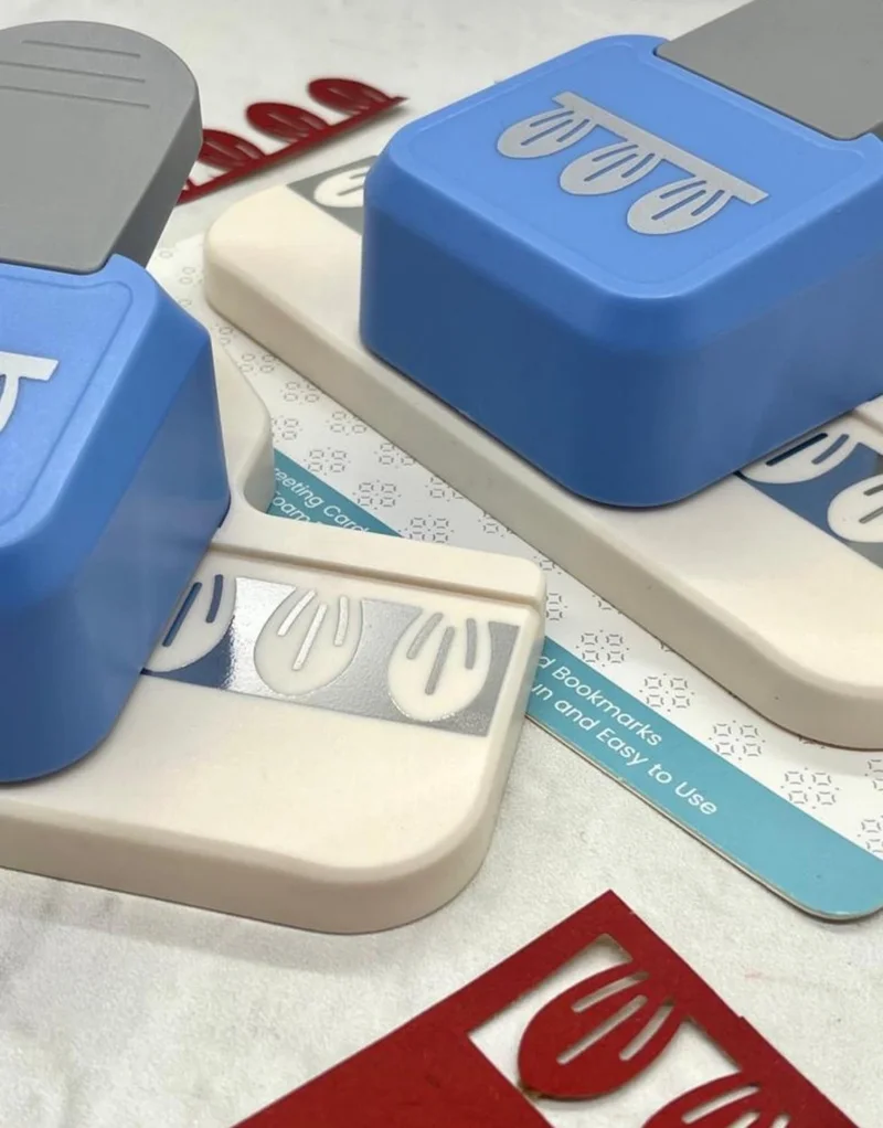 Kağıt Gemi Dükkan Paper Ship Shop Stylish Kamei Blue 3-Piece Leaf Patterned Large Ornament Hole Punch