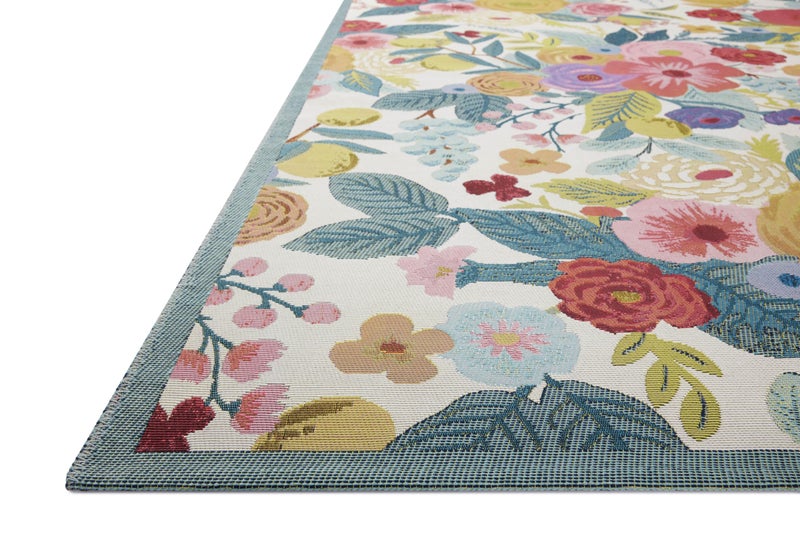 Loloi Rifle Paper Co. Perennial Collection Garden Party PRN-04 Rose/Multi 5'-3" x 7'-8" Indoor/Outdoor Area Rug - Image 3