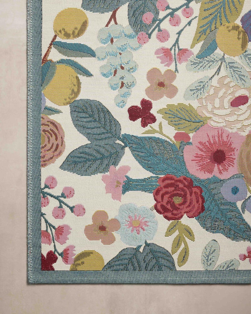 Loloi Rifle Paper Co. Perennial Collection Garden Party PRN-04 Rose/Multi 5'-3" x 7'-8" Indoor/Outdoor Area Rug - Image 4