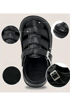TS Children's Baotou Leather Shoes Solid Color Roman Weaving Microfiber Upper Sandals  - Image 2
