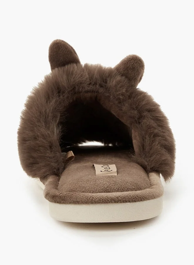 Le Confort Brown Women Ear Applique Bedroom Slippers for Women | Best Price UAE