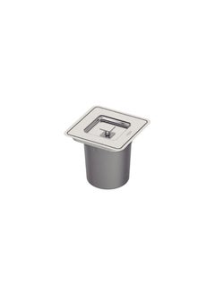 TRAMONTINA Since 1911,Made in Brazil- Clean Square Stainless Steel Inset Trash Bin with 5Liter Plastic Bucket 