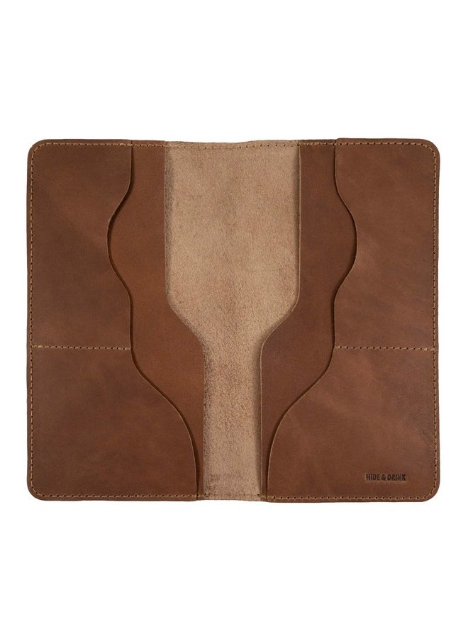 Hide & Drink - Large Wallet Handmade From Full Grain Leather (Single Malt Mahogany) - Image 1