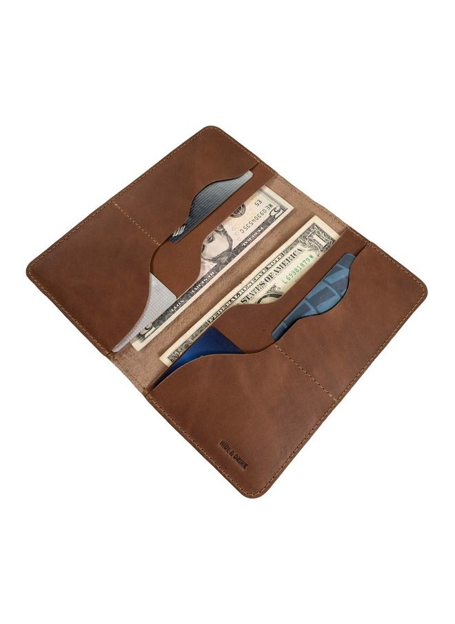 Hide & Drink - Large Wallet Handmade From Full Grain Leather (Single Malt Mahogany) - Image 1