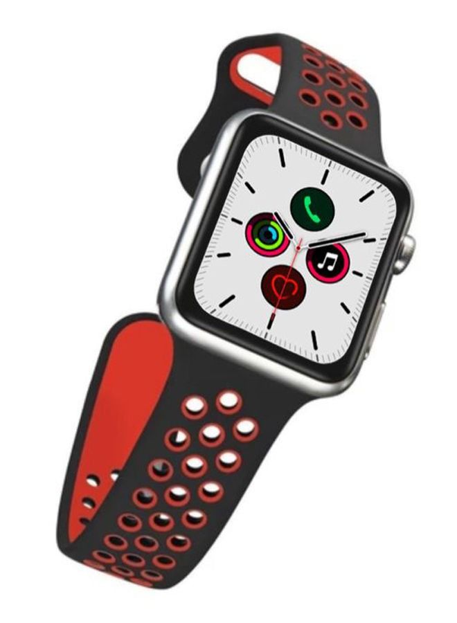 حزام بديل نقطي لساعة Apple Watch Series 5/6/7 42/44/45 ملم أسود / أحمر - Image 2