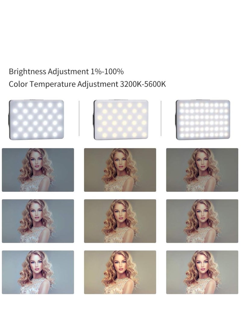 إسكدنيا مصباح فيديو LED مع مشبك، 3 أوضاع إضاءة و 10 مستويات سطوع قابلة للتعتيم، مزود ببطاريات قابلة للشحن سعة 2000 مللي أمبير للبث المباشر، التصوير الفوتوغرافي / السيلفي، مؤتمر الفيديو - Image 2