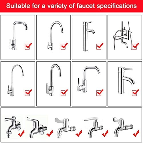 OLWICK® 2 Pcs Dual Function Faucet Aerator Kitchen Bathroom Swivel Faucet, 360 ° Rotation Filter Adapter Tap Aerators Diffuser - Image 5