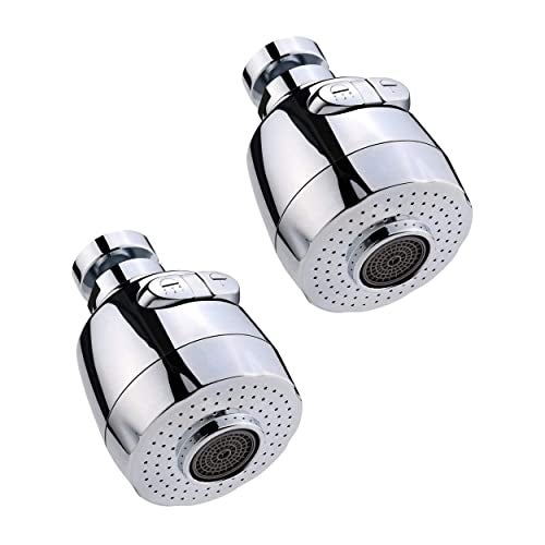 OLWICK® 2 Pcs Dual Function Faucet Aerator Kitchen Bathroom Swivel Faucet, 360 ° Rotation Filter Adapter Tap Aerators Diffuser - Image 1