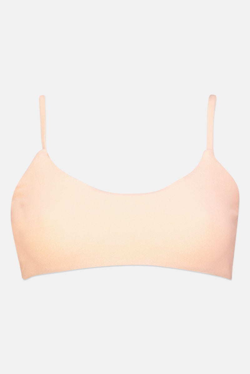 Lefties Women Non Padded Plain Bikini Top, Peach - Image 2