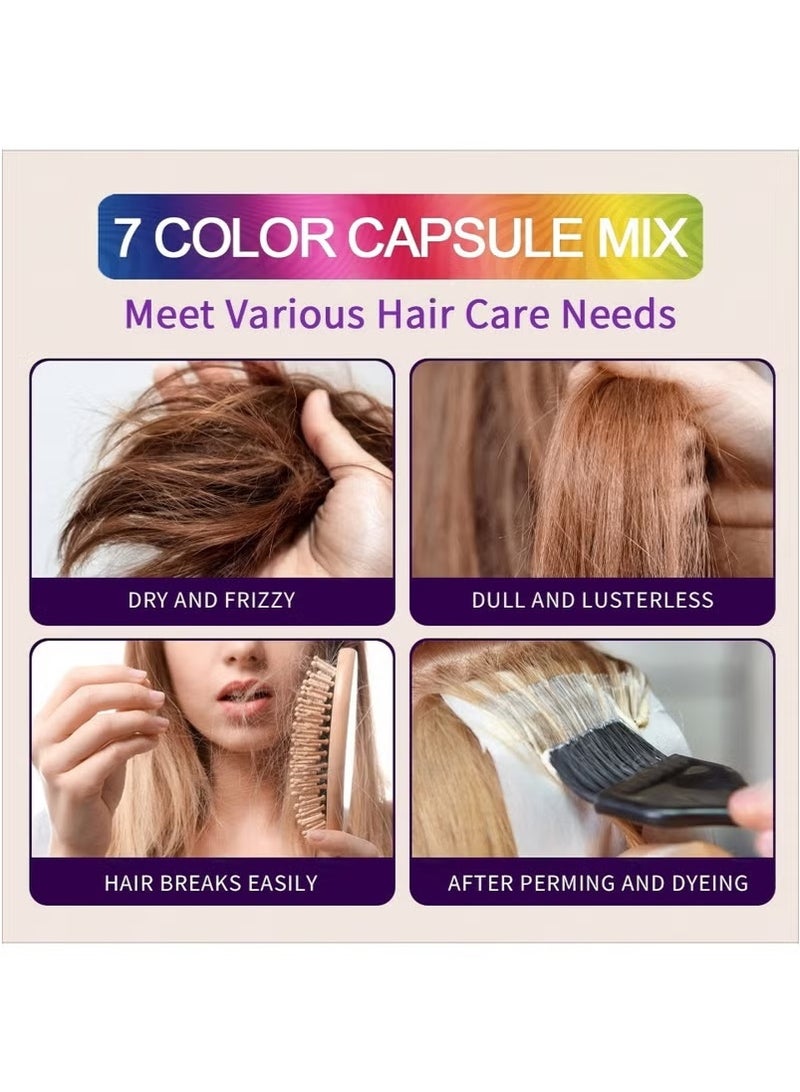 ميكس 20 كبسولة من خلاصة العناية بالشعر زيت مغربي للعناية بالشعر المجعد وتحسين الشعر المجعد والقوي وجمال الشعر بدون غسل زيت عطري للعناية بالشعر - Image 2