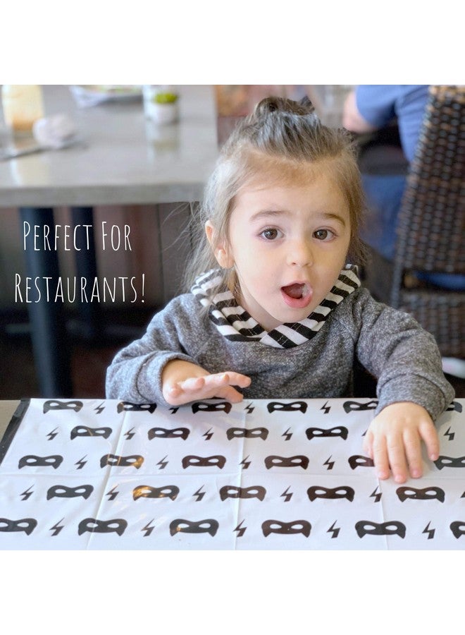 hippypotamus Disposable Placemats Baby Pack Of 45 Bpa Free Table Toppers For Kids And Toddlers Extra Sticky Travel Mat For Restaurant (Cream/Sage/Blush)  - Image 2