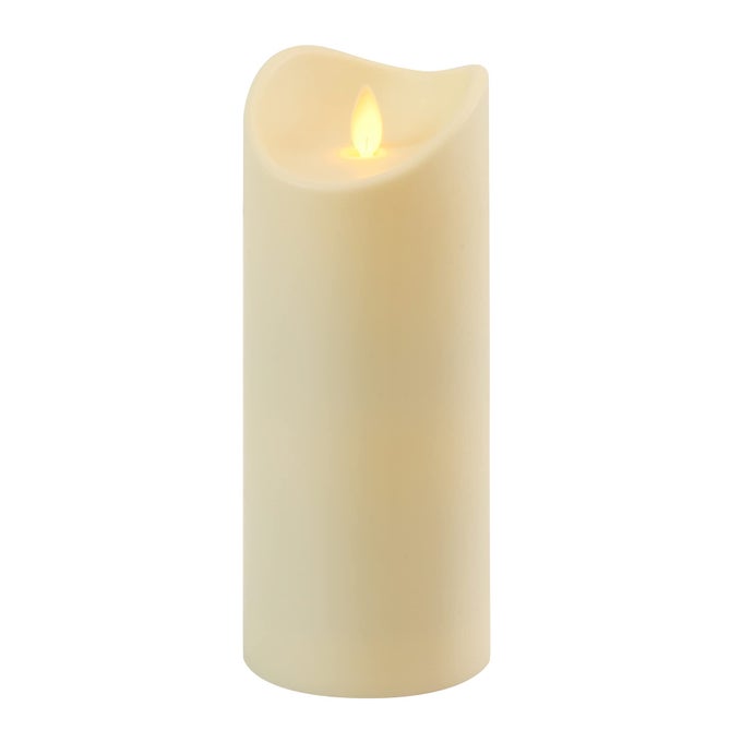 BATTERY OPERATED 9 PILLAR CANDLE WITH FLICKERING FLAME