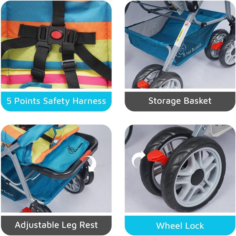 R for Rabbit Lollipop Lite Baby Stroller for 0 to 3 Years with 5 Point Safety Harness - Image 5