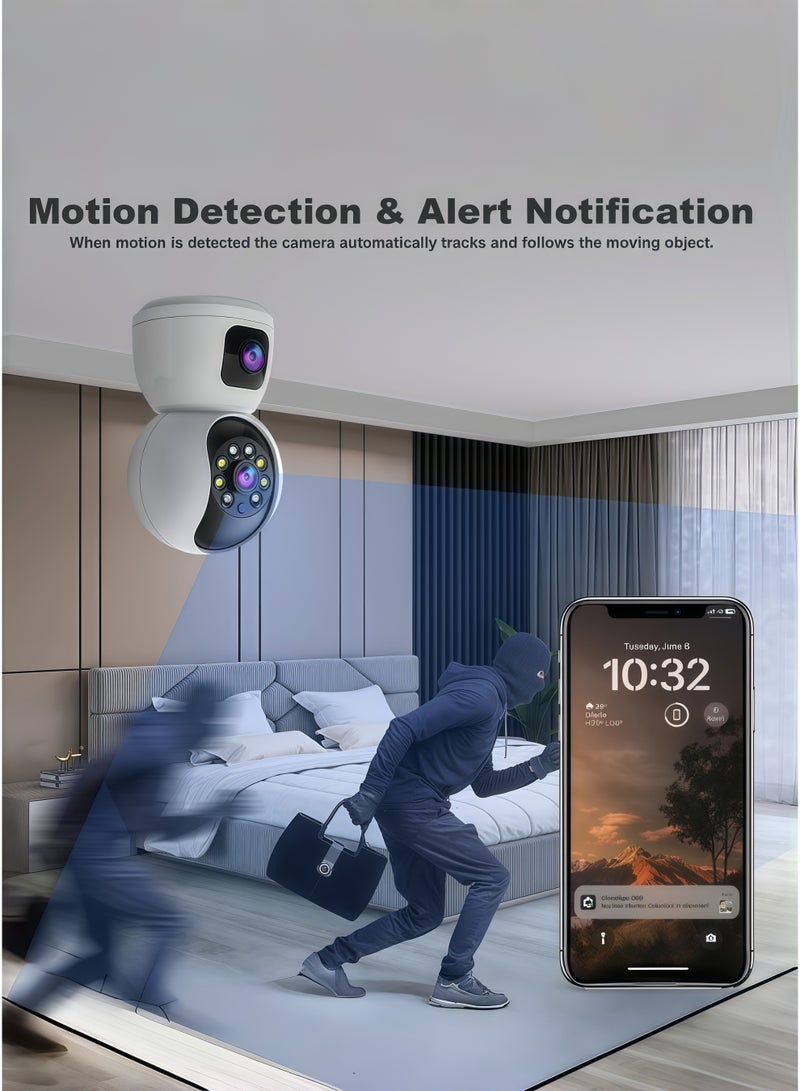 فيليبس تتميز سلسلة 3000 من كاميرا IP المنزلية من Philips بعدسة 4 مم مع H.264 ، واكتشاف الحركة ، والتحكم في PTZ ، والرؤية الليلية بالألوان الكاملة ، والصوت ثنائي الاتجاه ، وقدرات تخزين بطاقة TF السحابية - Image 4