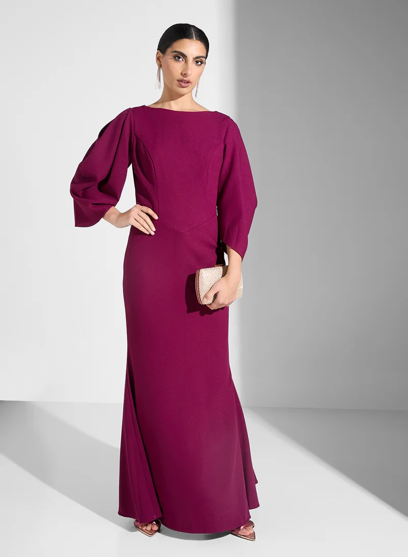 Iyra Crew Neck Maxi Dress