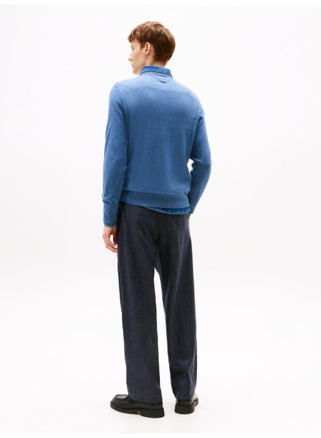 TOMMY HILFIGER Flag Embroidery Crew Neck Jumper - Image 2