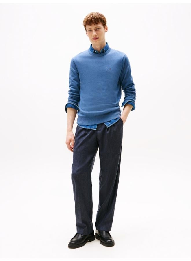 TOMMY HILFIGER Flag Embroidery Crew Neck Jumper - Image 4