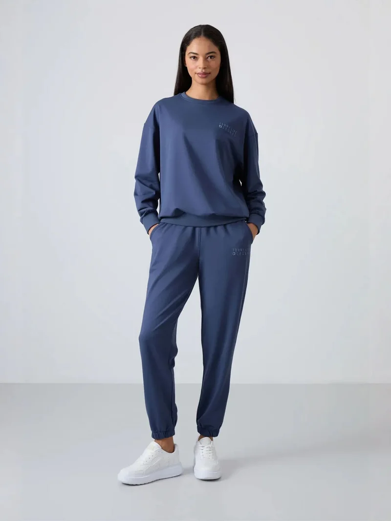 تومي لايف TOMMY Oversized Crew Neck Sweatshirt and Pants Set