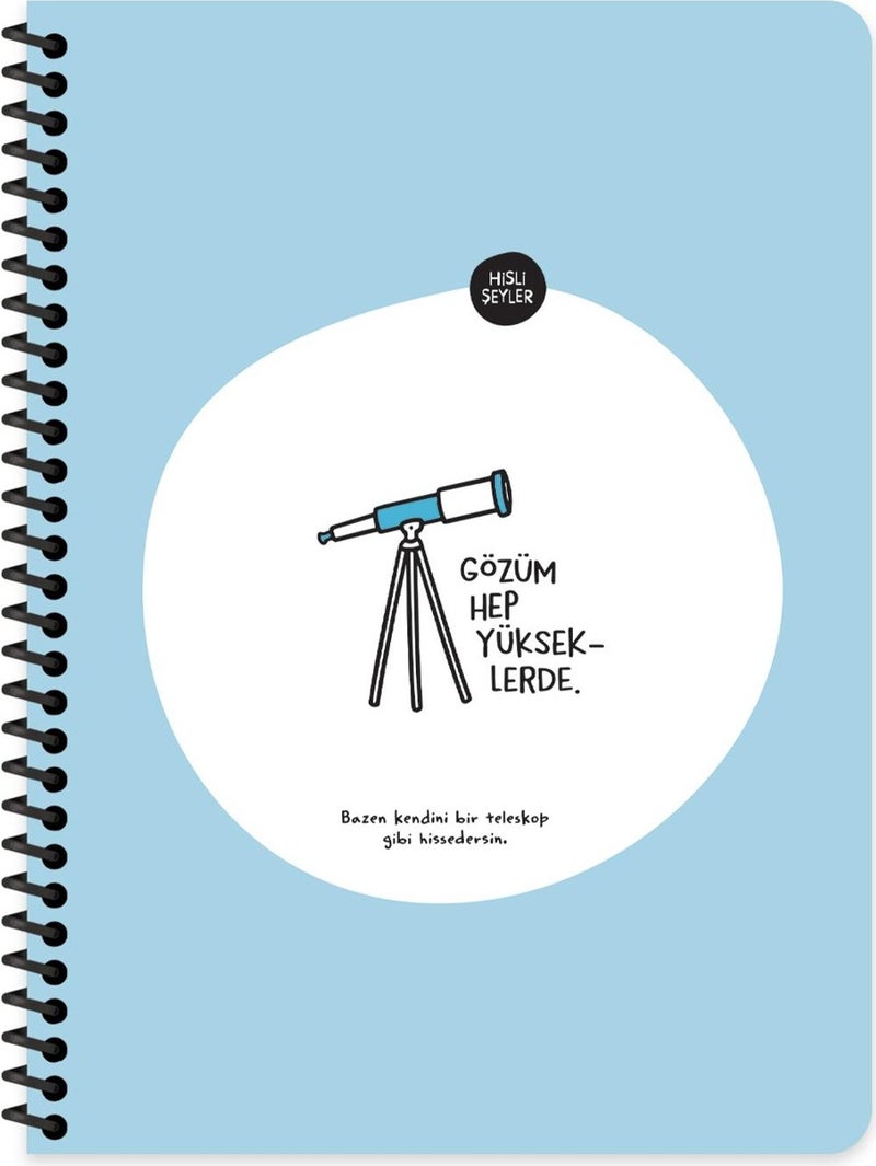 Sentimental Things Lined Spiral Sticker Notebook My Eyes Are High 16 5 x 22 5