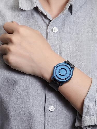 EUTOUR Magnetic Bead Analog Watch - Stainless Steel Strap and Unique Pointer Design, Unisex Watches, Super Strong Magnetic Drive Men's Watch - Image 2