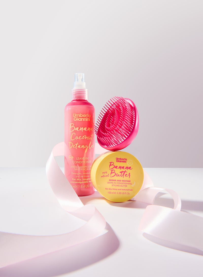 Umberto Giannini Banana & Coconut Dream Hair Hydration Kit - Features a Shampoo & Mask to Deeply Nourish & Revive Dry, Damaged Hair (Set) - Image 4