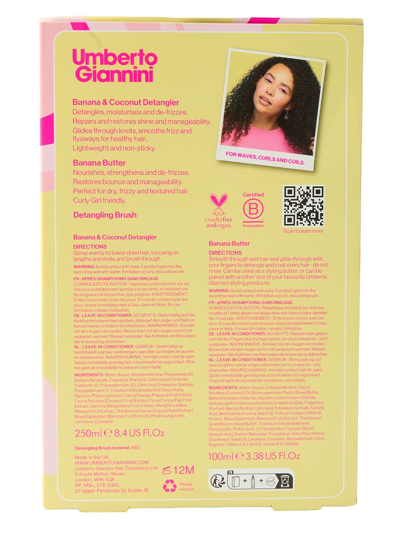 Umberto Giannini Banana & Coconut Dream Hair Hydration Kit - Features a Shampoo & Mask to Deeply Nourish & Revive Dry, Damaged Hair (Set) - Image 5
