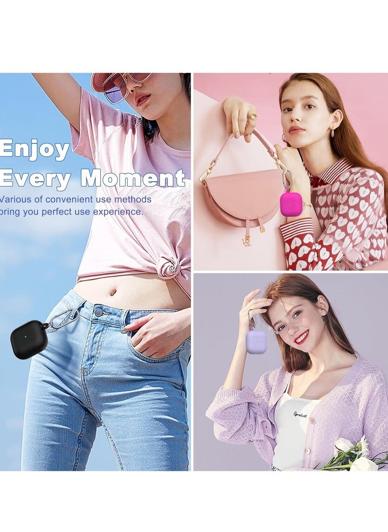 JAJEEK "2024 Compatible AirPods 4 Case Cover – Protective Silicone Skin with Keychain for Apple AirPods 4th Gen, Front LED Visible, Black" - Image 5