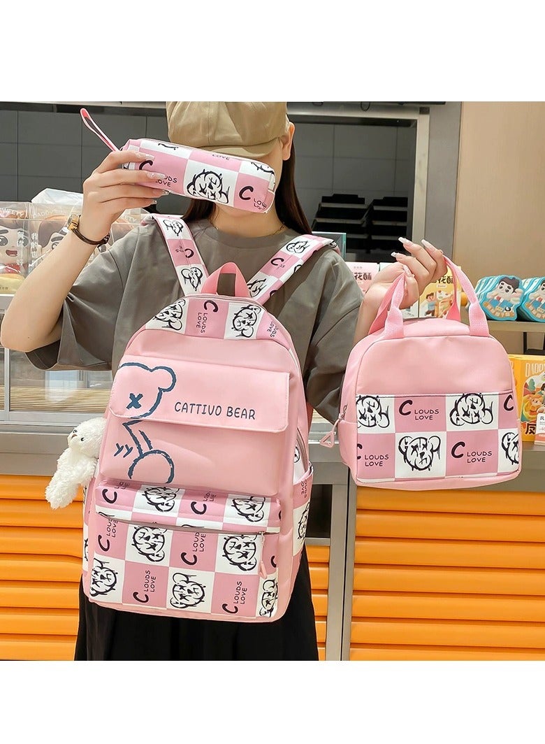 3-piece school bag for girls in primary school  - Image 1