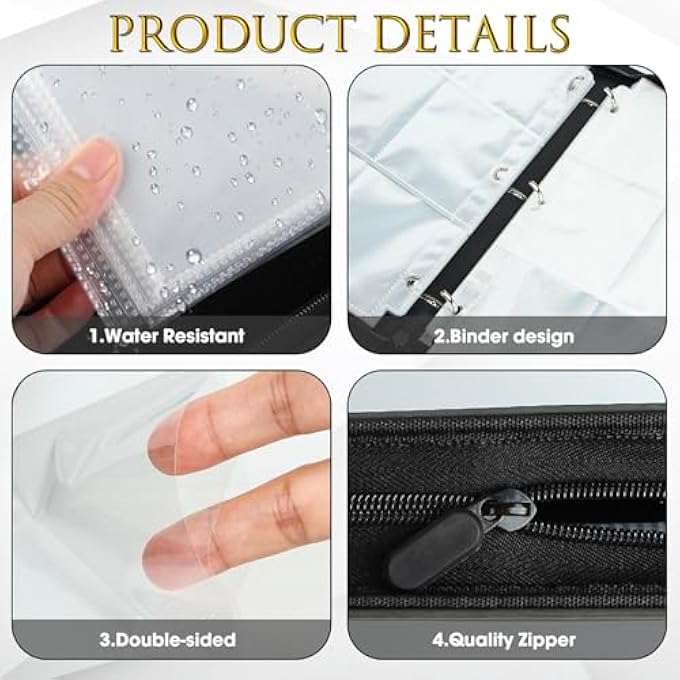 JoyHood TRADING CARD BINDER FOR TCG CARDS, HOLDS UP TO 900 CARDS, HOCKEY CARD FOLDER ALBUM BOOKS CASE WITH ZIPPER FITS PM MTG OPCG, GIFTS FOR BOYS/GIRLS (GRAY) - Image 5