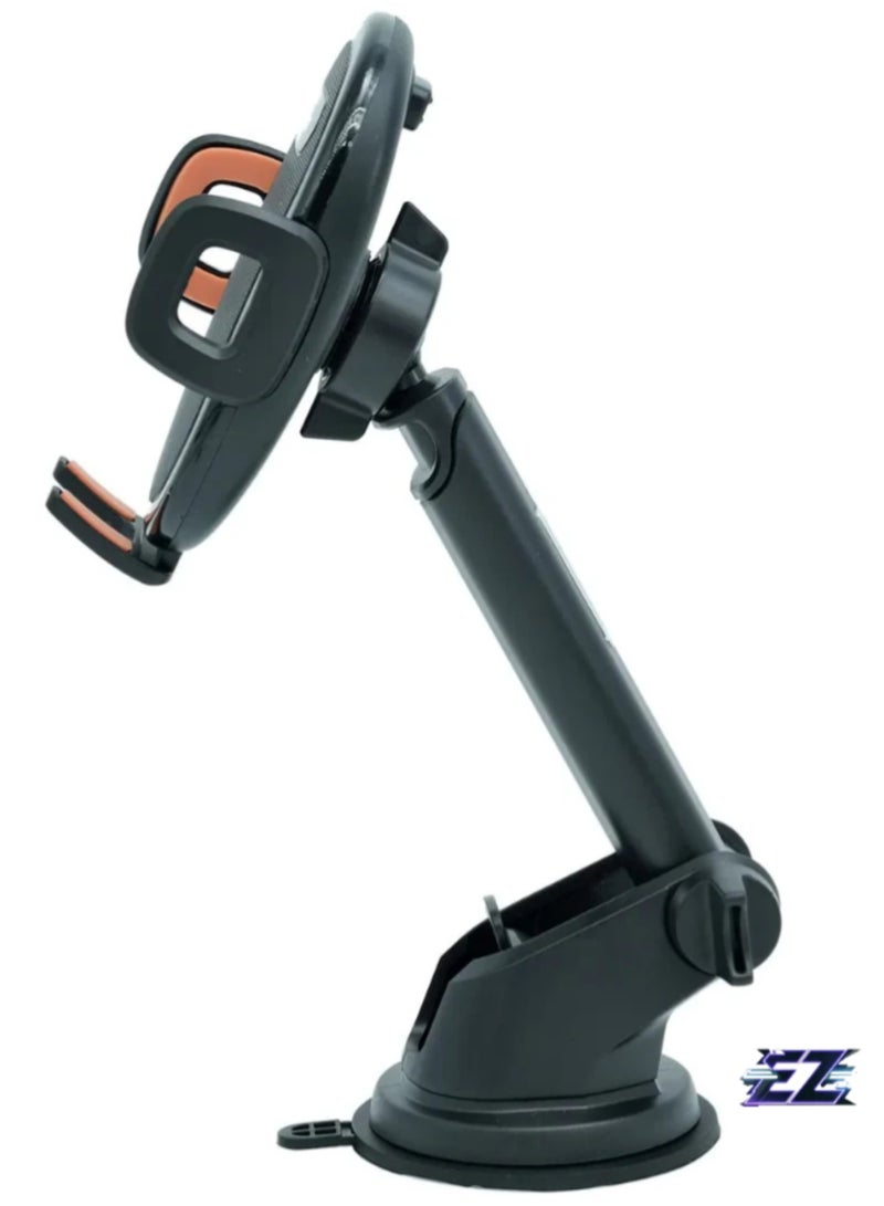 ELTRAZONE 2 In 1 Mini Foldable Car Mount Mobile Phone Holder AutoTightening Kickstand - Image 2