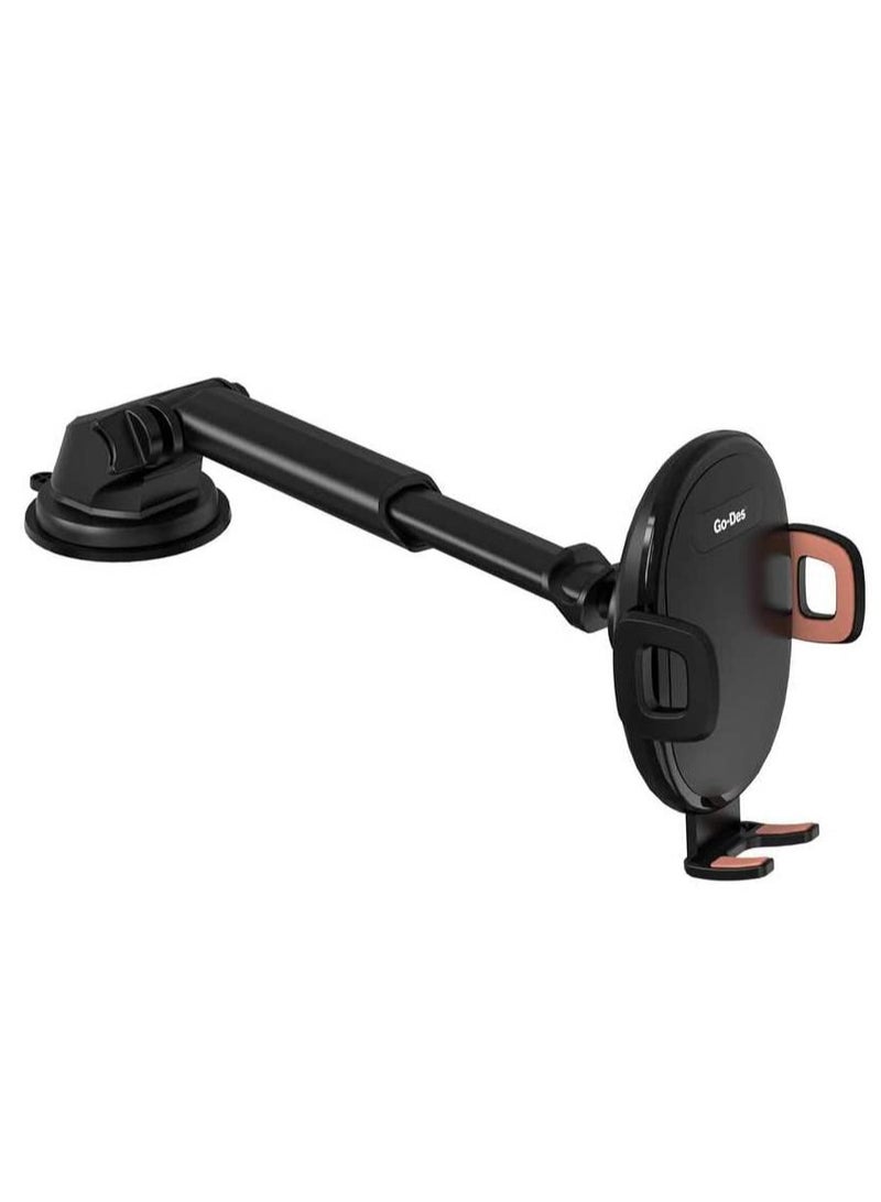 ELTRAZONE 2 In 1 Mini Foldable Car Mount Mobile Phone Holder AutoTightening Kickstand - Image 3