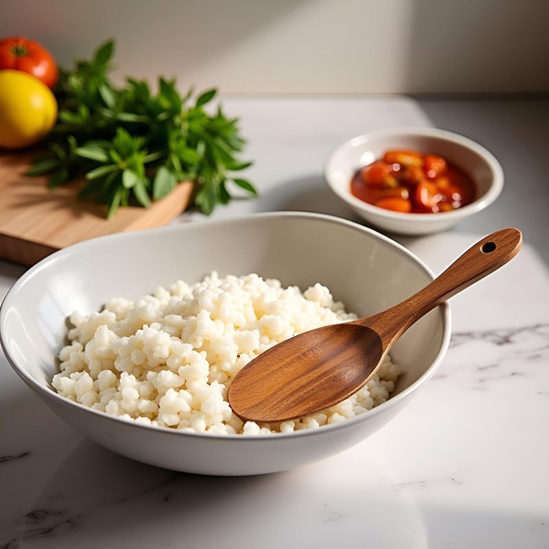 GANPUB Natural Wooden Rice Spoon Non-stick Rice Paddle Rice Scooper Rice Serving Spoon Rice Spatula for Rice Potato Salads, Wooden Serving Spoons Serving Utensils for Kitchen and Dining (7 inch) - Image 3