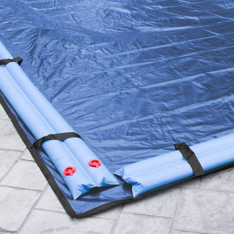 Robelle 16 x 32 ft Industrial Blue Winter Pool Cover for Inground Pools, 5 ft Overlap (21 x 37 ft Cover Size), Solid 14 x 12 Scrim, 4.5 oz/yd2, 20-Year Warranty, Style: 201632R - Image 3