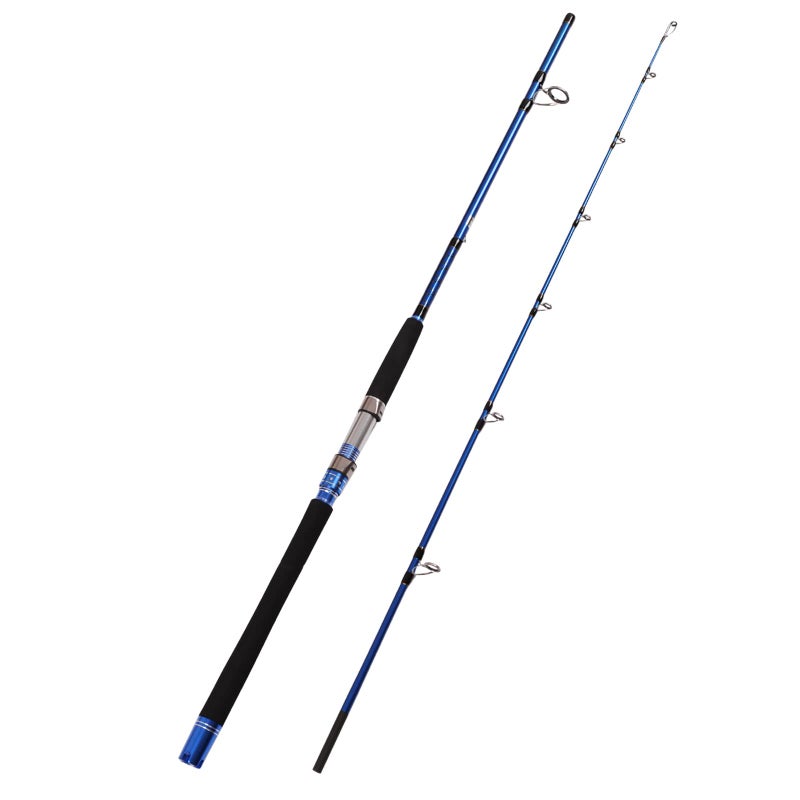 Fiblink 2-Piece Saltwater Spinning Fishing Rod Offshore Graphite Portable Fishing Rod (7 Feet) (8' Heavy) - Image 1