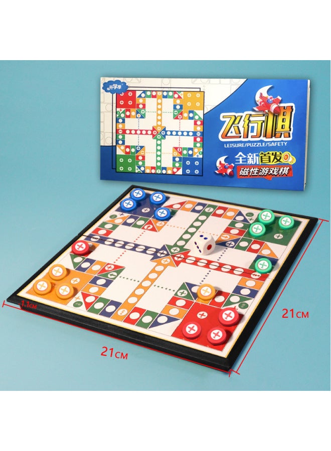 لعبة الشطرنج الطائرة المغناطيسية القابلة للطي والمحمولة، ألعاب تعليمية للأطفال في المرحلة الابتدائية، هدية للآباء والأطفال