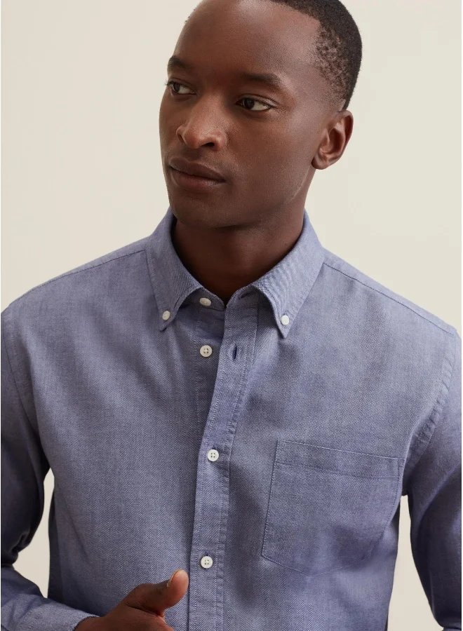 Ovs Ovs Cotton Oxford Shirt With Button-Down Collar
