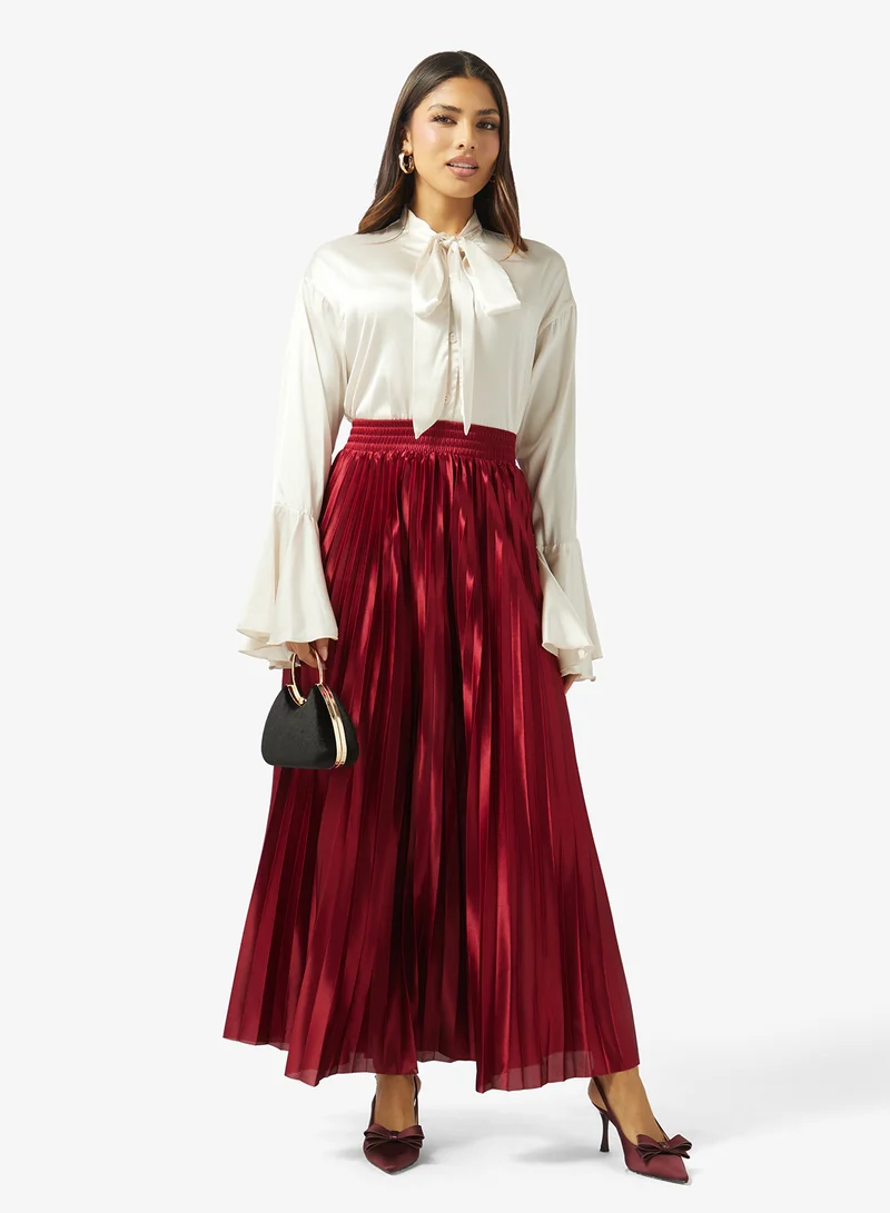 خزانة Pleated A-line Skirt