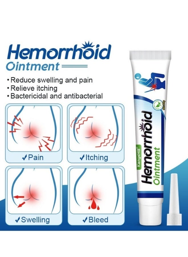 كاني إتش بي 2PCS Hemorrhoid Treatment All Natural Fast Relief Herbal Hemorrhoid Cream Healing Formula for Burning Itching - Image 3